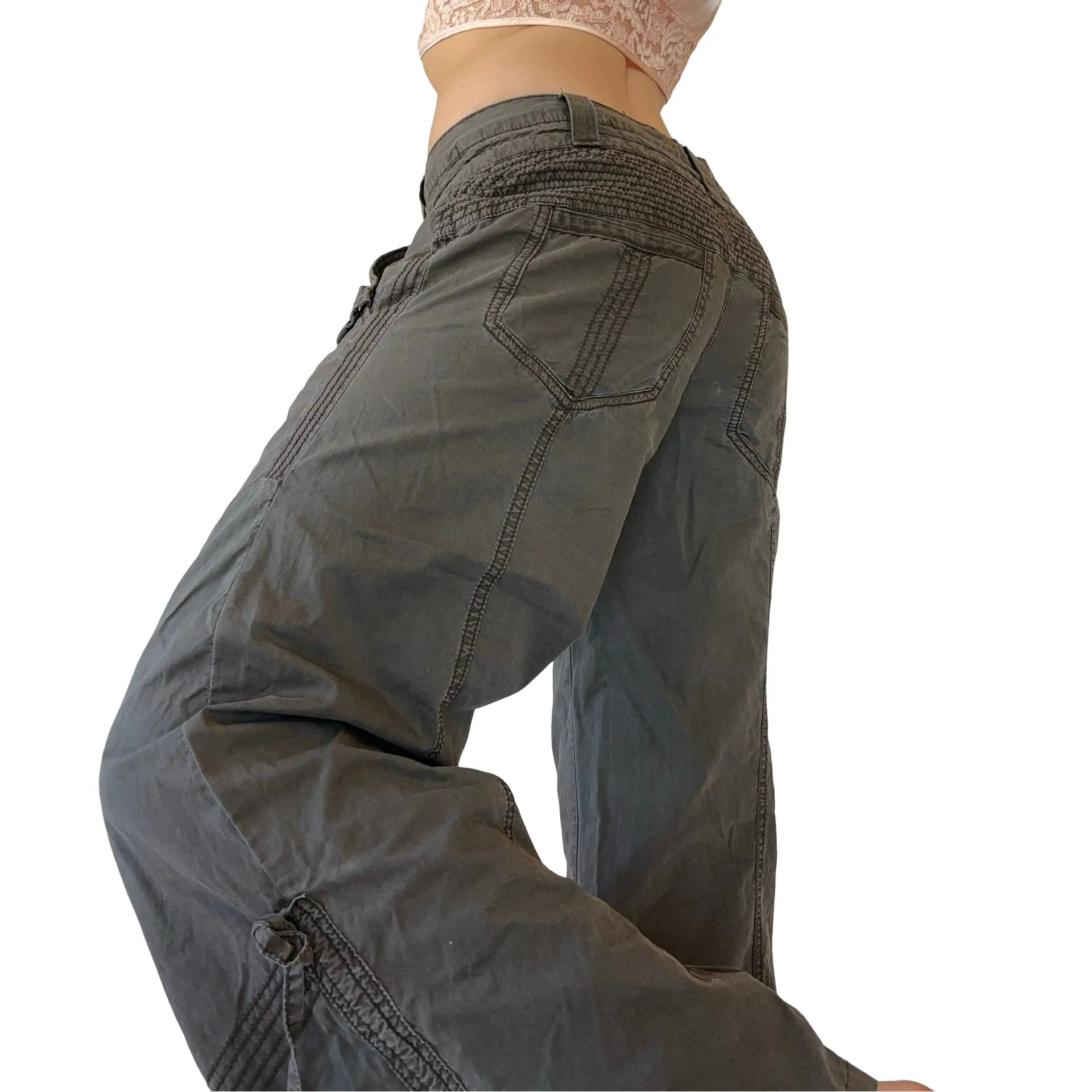 2000s Wide Leg Cargos (XS)