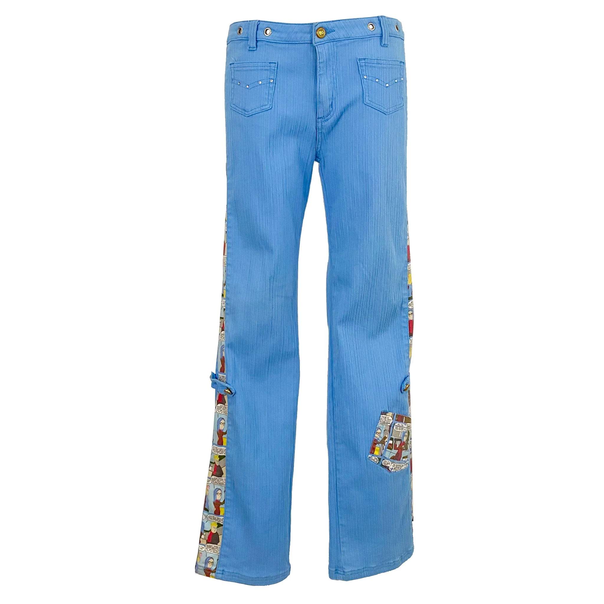 90's Comic Print Pants (L)