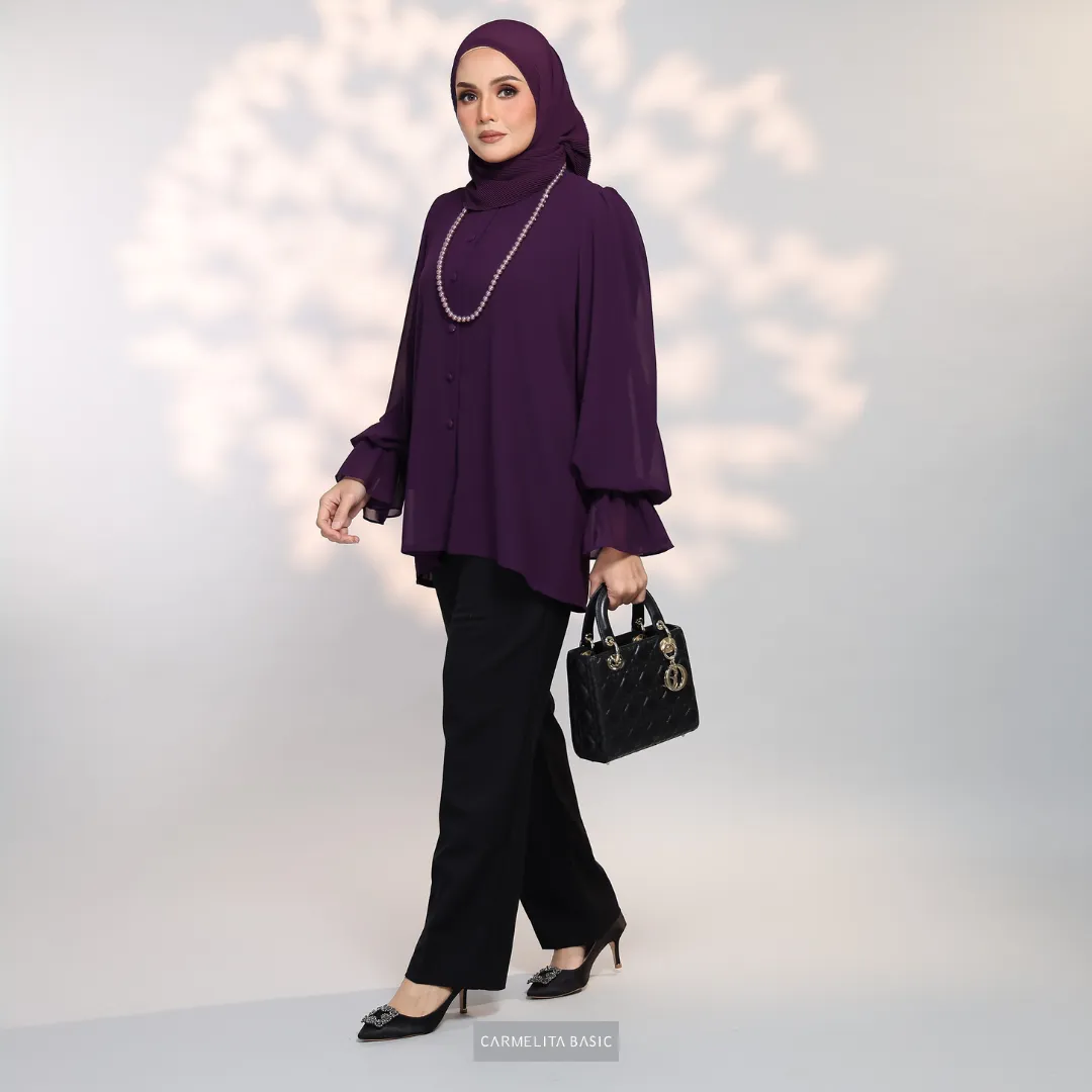 ALAIZA BLOUSE - PLUM