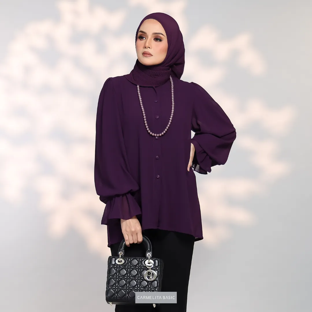 ALAIZA BLOUSE - PLUM