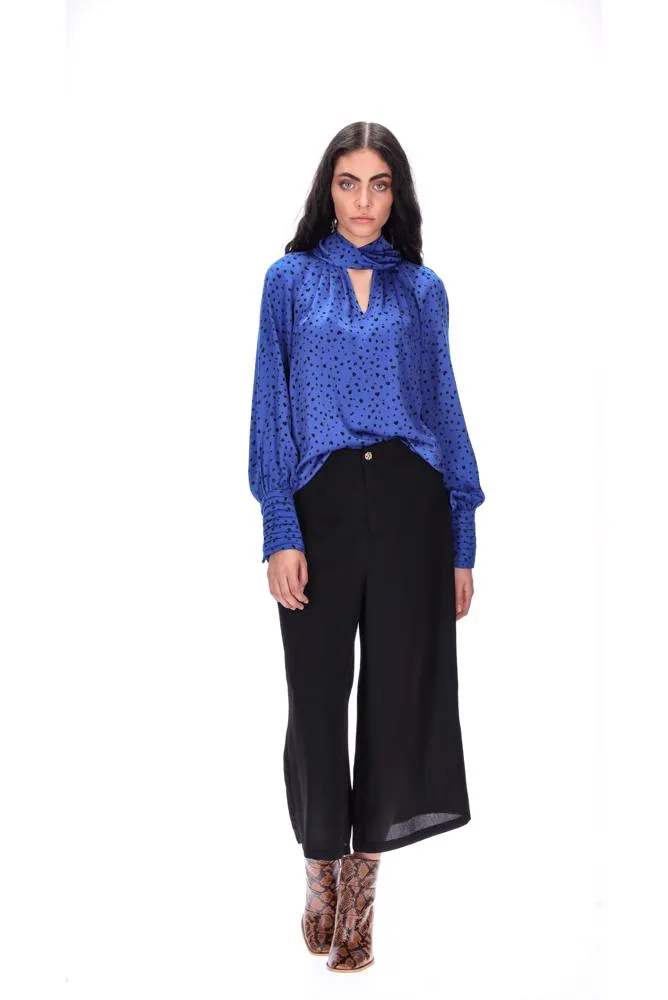 Amaya Julia Blouse - Blue Spot