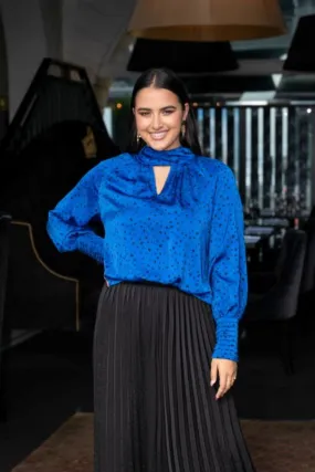 Amaya Julia Blouse - Blue Spot