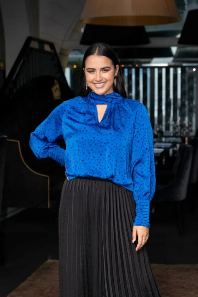 Amaya Julia Blouse - Blue Spot