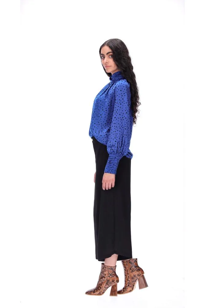 Amaya Julia Blouse - Blue Spot