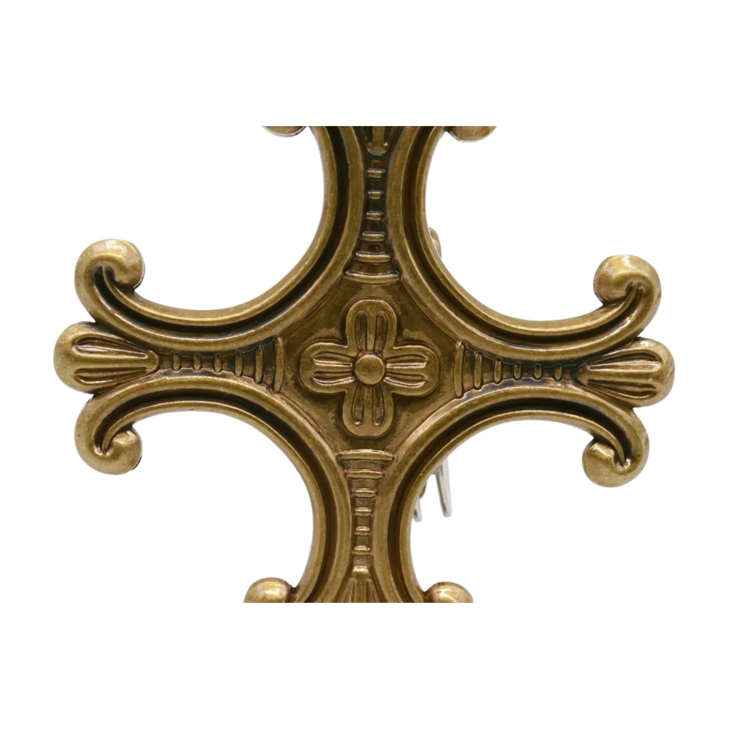 Antique Gold Metal Jeremiah Cross Saint Maurice Belt Buckle