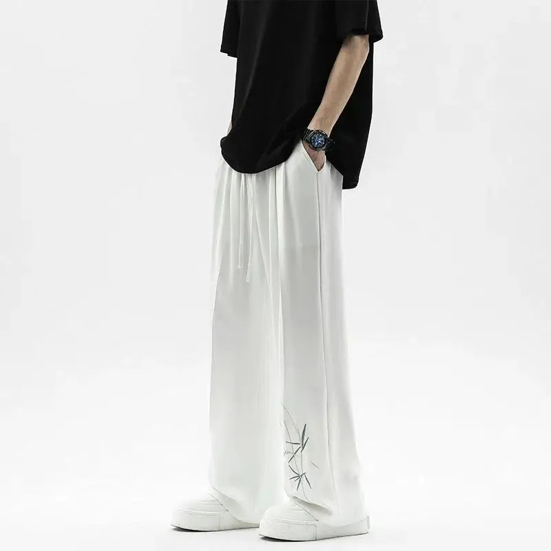Bamboo Embroidered Casual Pants