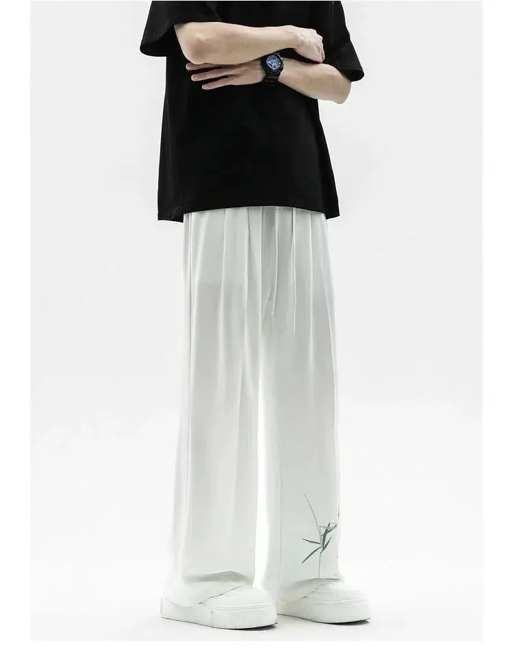Bamboo Embroidered Casual Pants