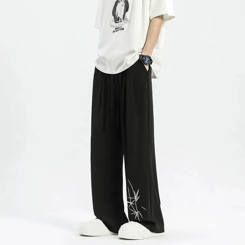 Bamboo Embroidered Casual Pants