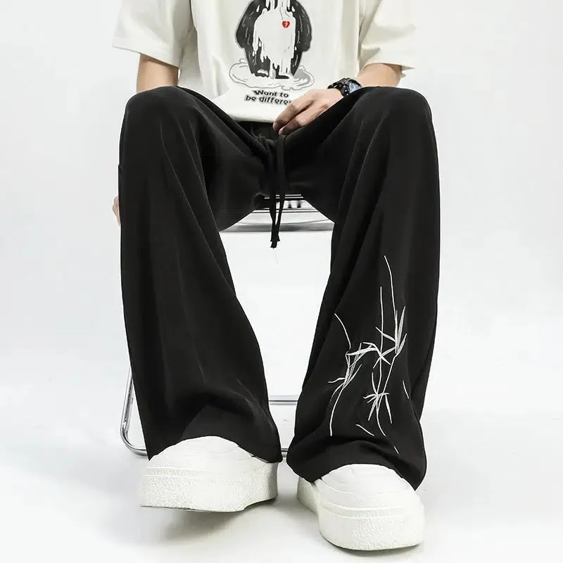Bamboo Embroidered Casual Pants