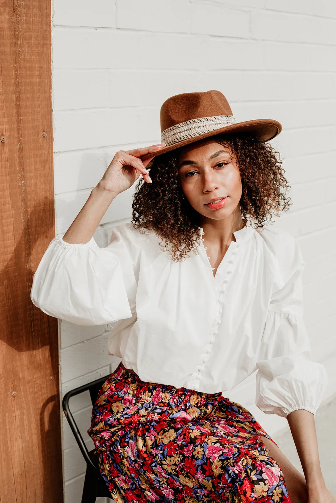 Boho Chic Ribbon Fedora Hat