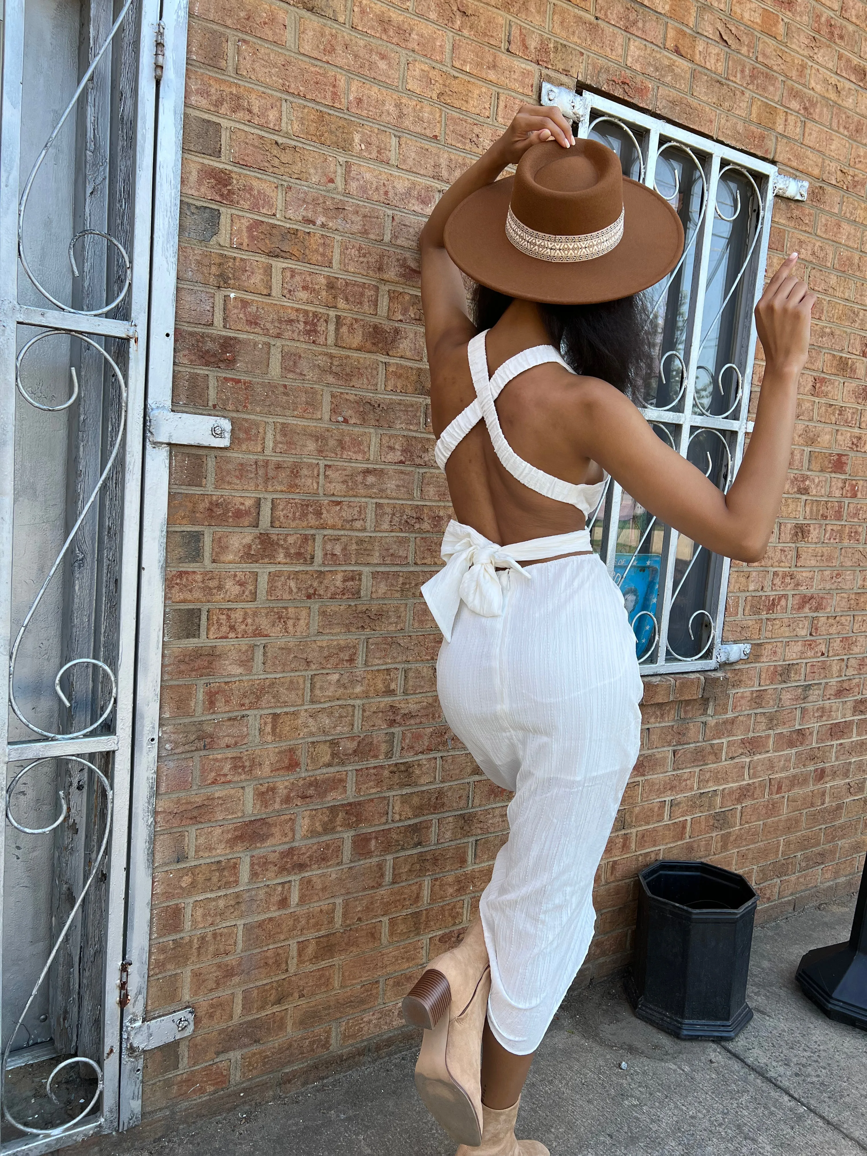 Boho Chic Ribbon Fedora Hat