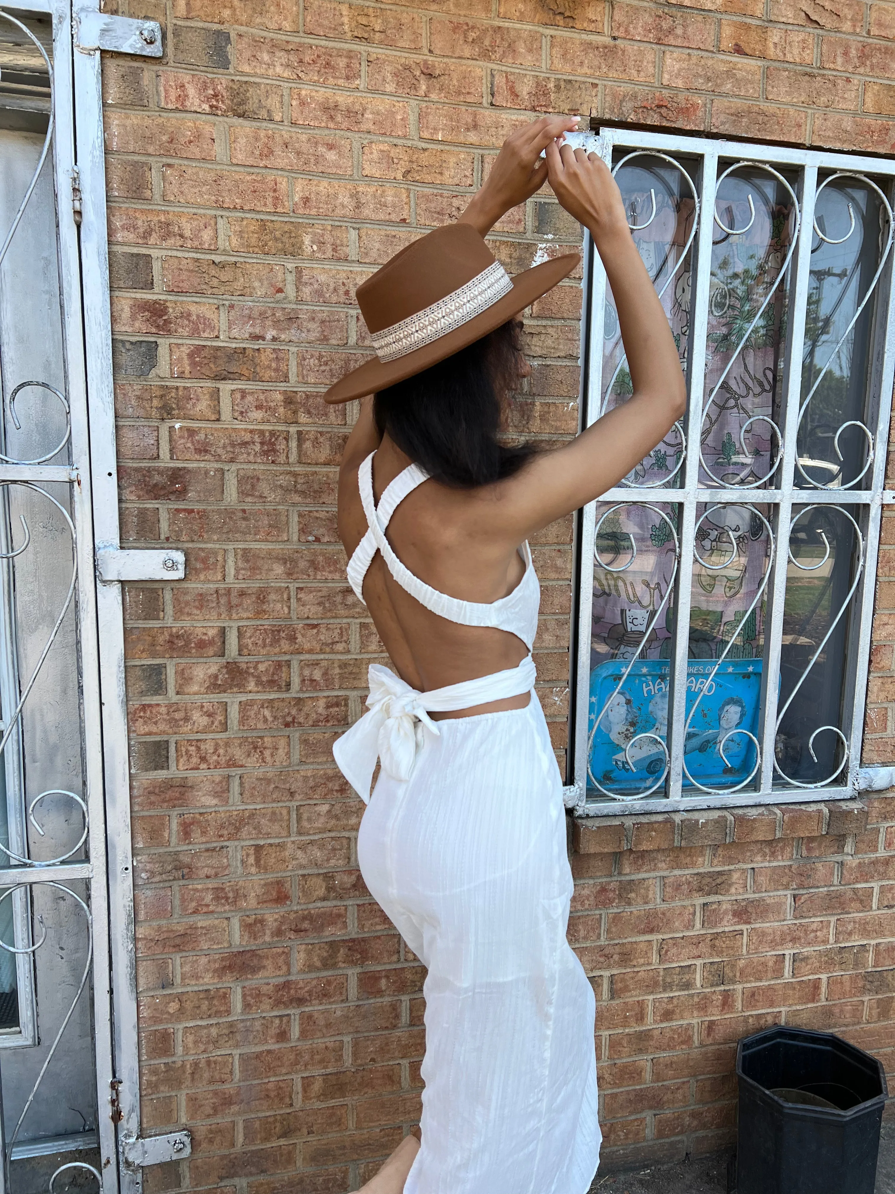 Boho Chic Ribbon Fedora Hat