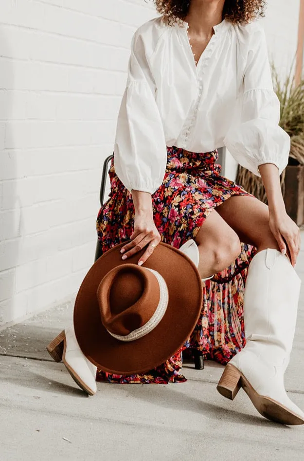 Boho Chic Ribbon Fedora Hat