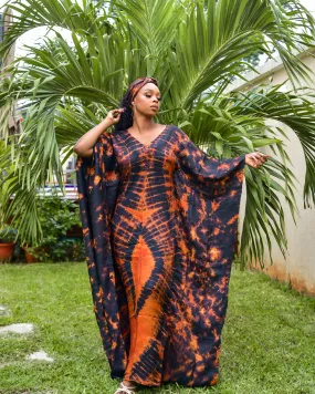 Boubou Kaftan Black Orange