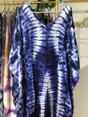 Boubou Kaftan Blue & White