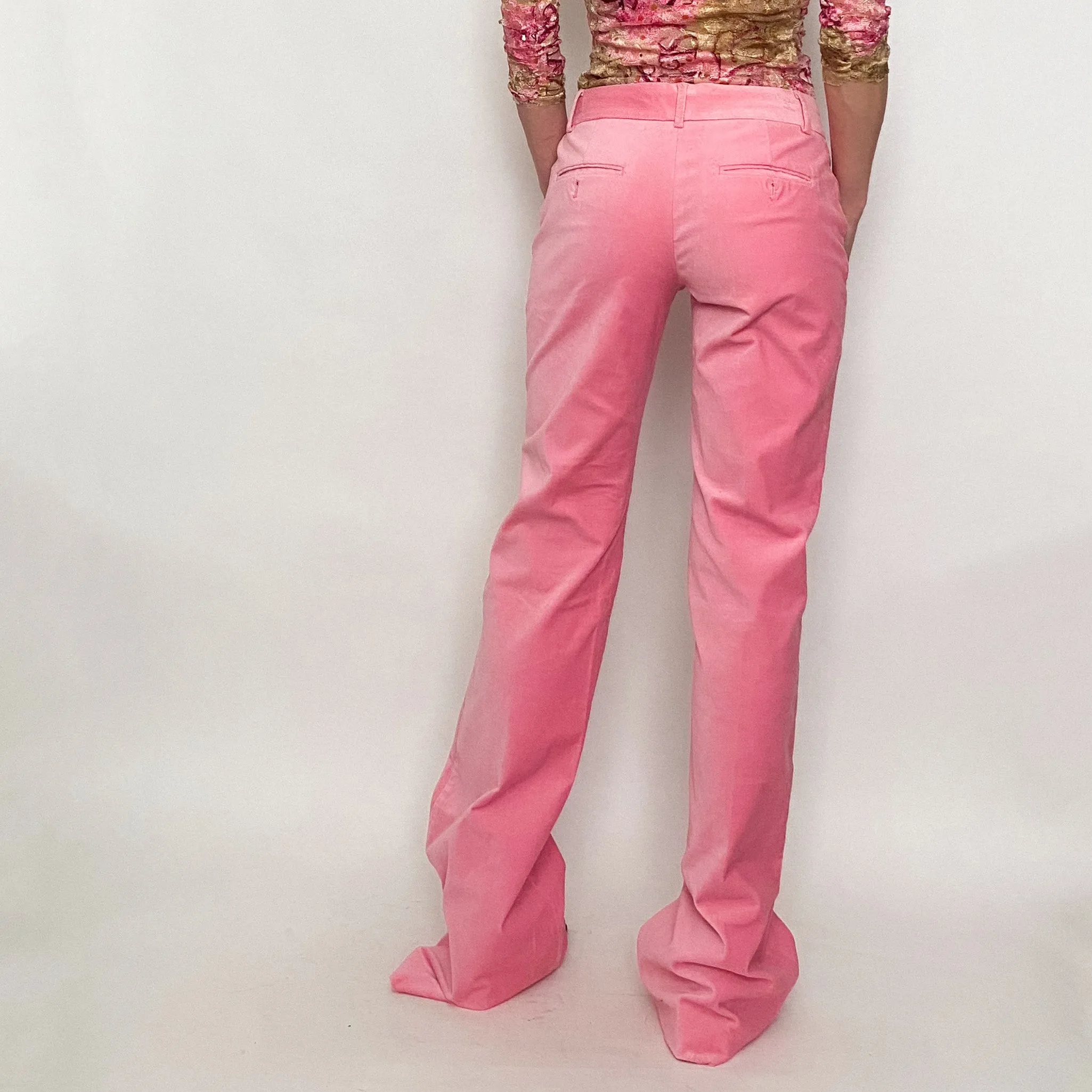 bubblegum velvet trousers - size xs long