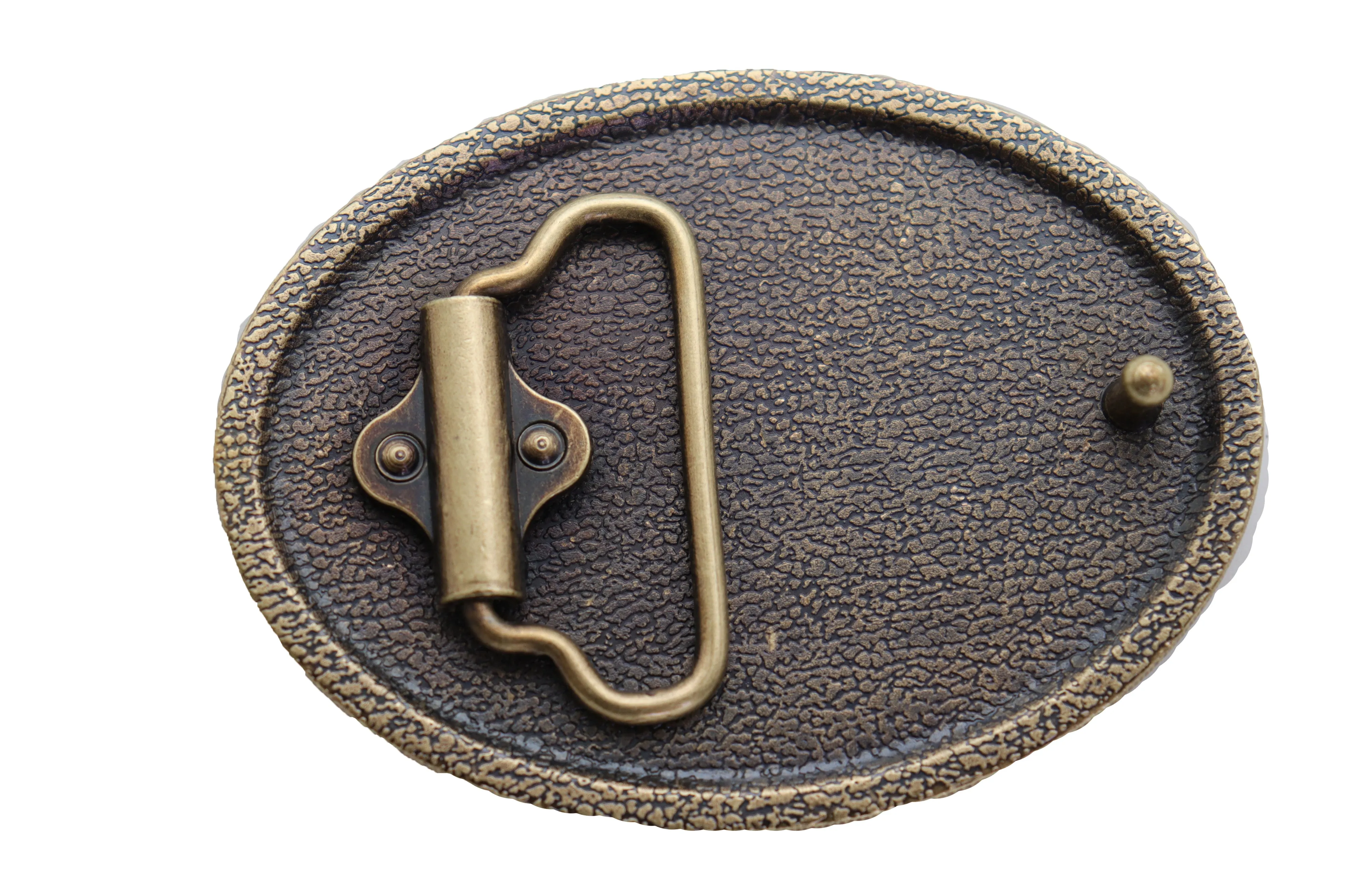 Buffalo Bison Oval Metal Western Belt Buckle