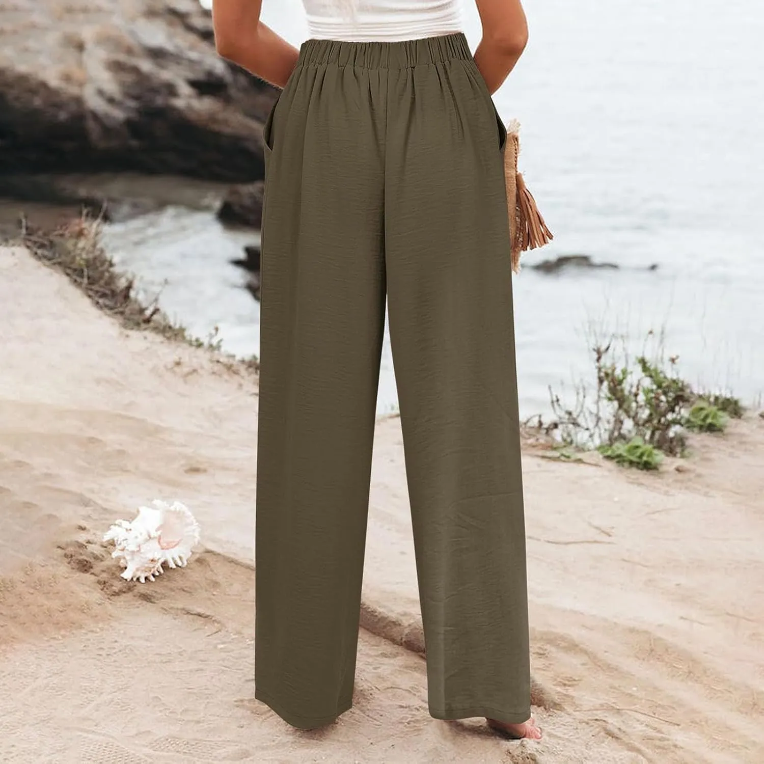 Cargo Pants for Women Women High Waist Casual Work Business Casual High Waisted Dressy Pants Flowy Trousers Office