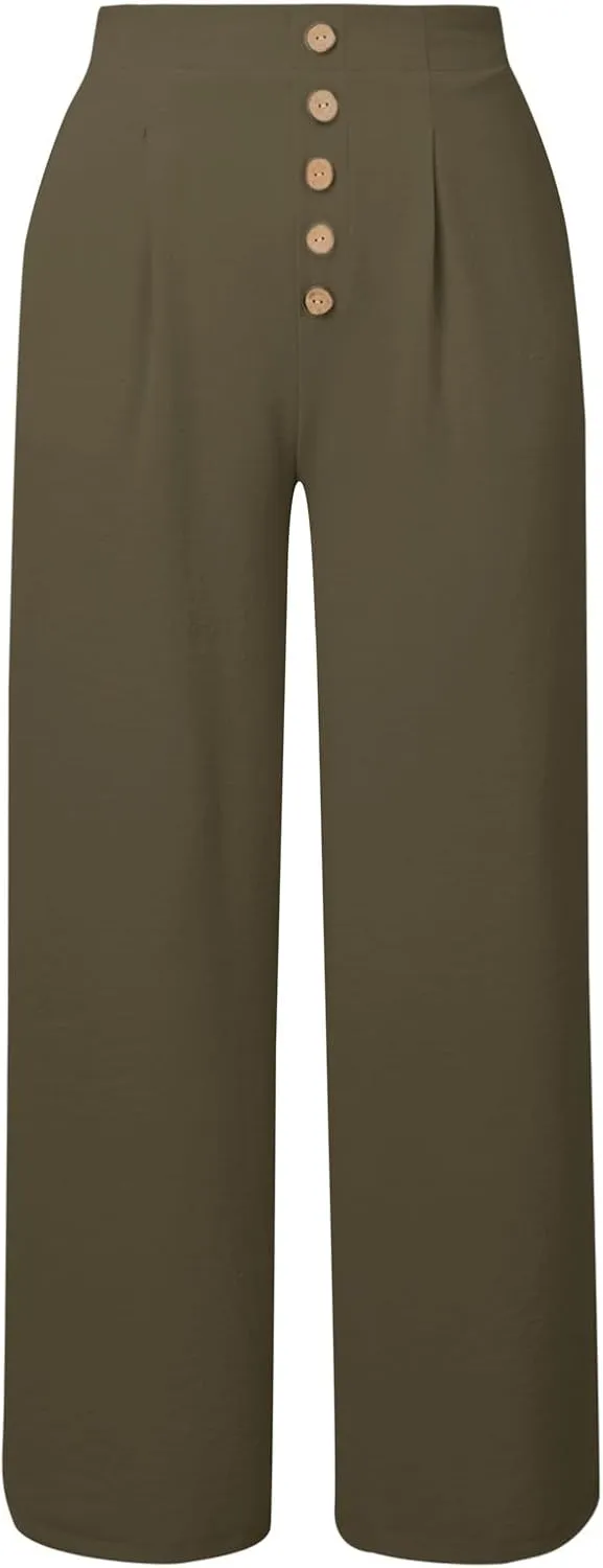 Cargo Pants for Women Women High Waist Casual Work Business Casual High Waisted Dressy Pants Flowy Trousers Office