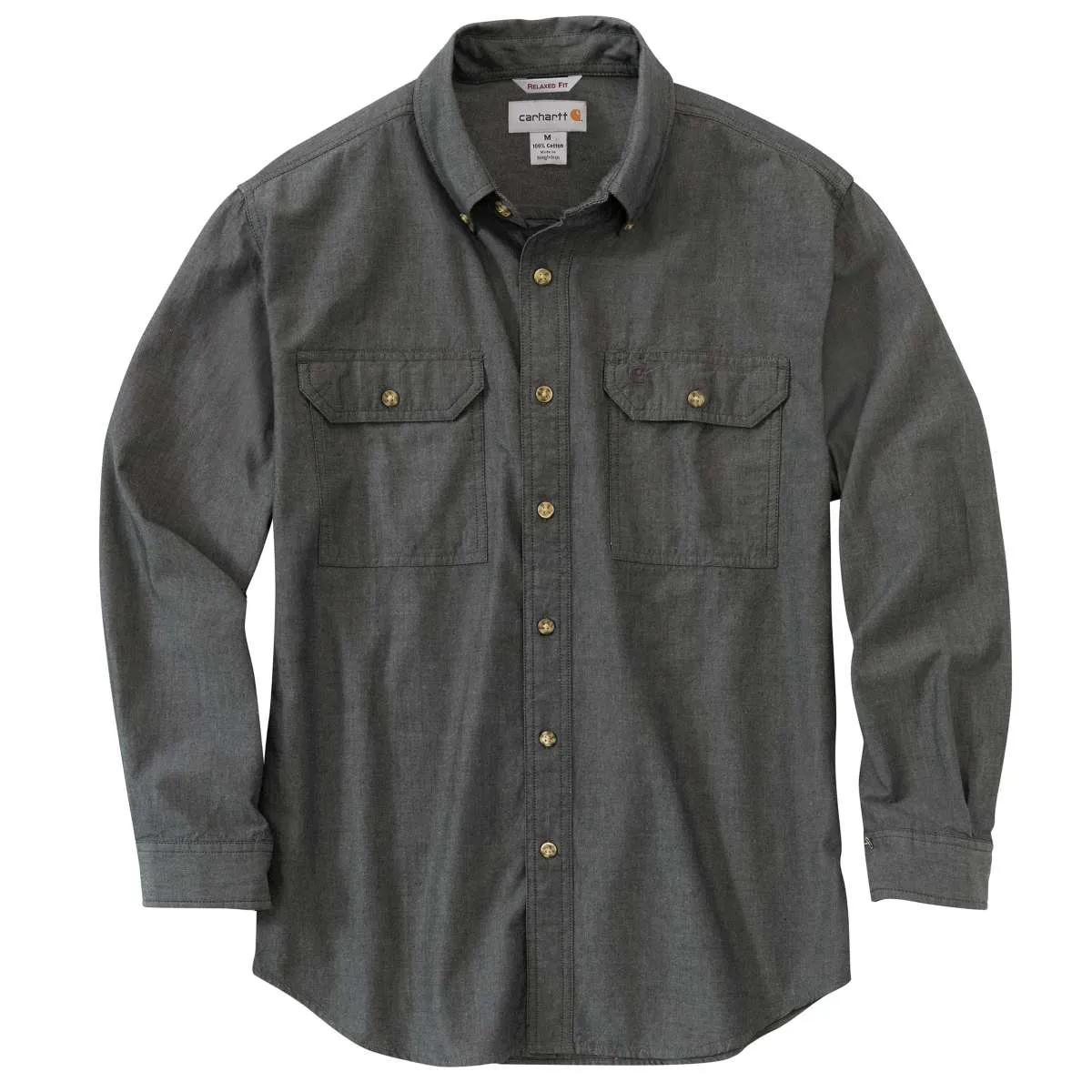 Carhartt Men's Black Chambray Fort Solid L/S Shirt