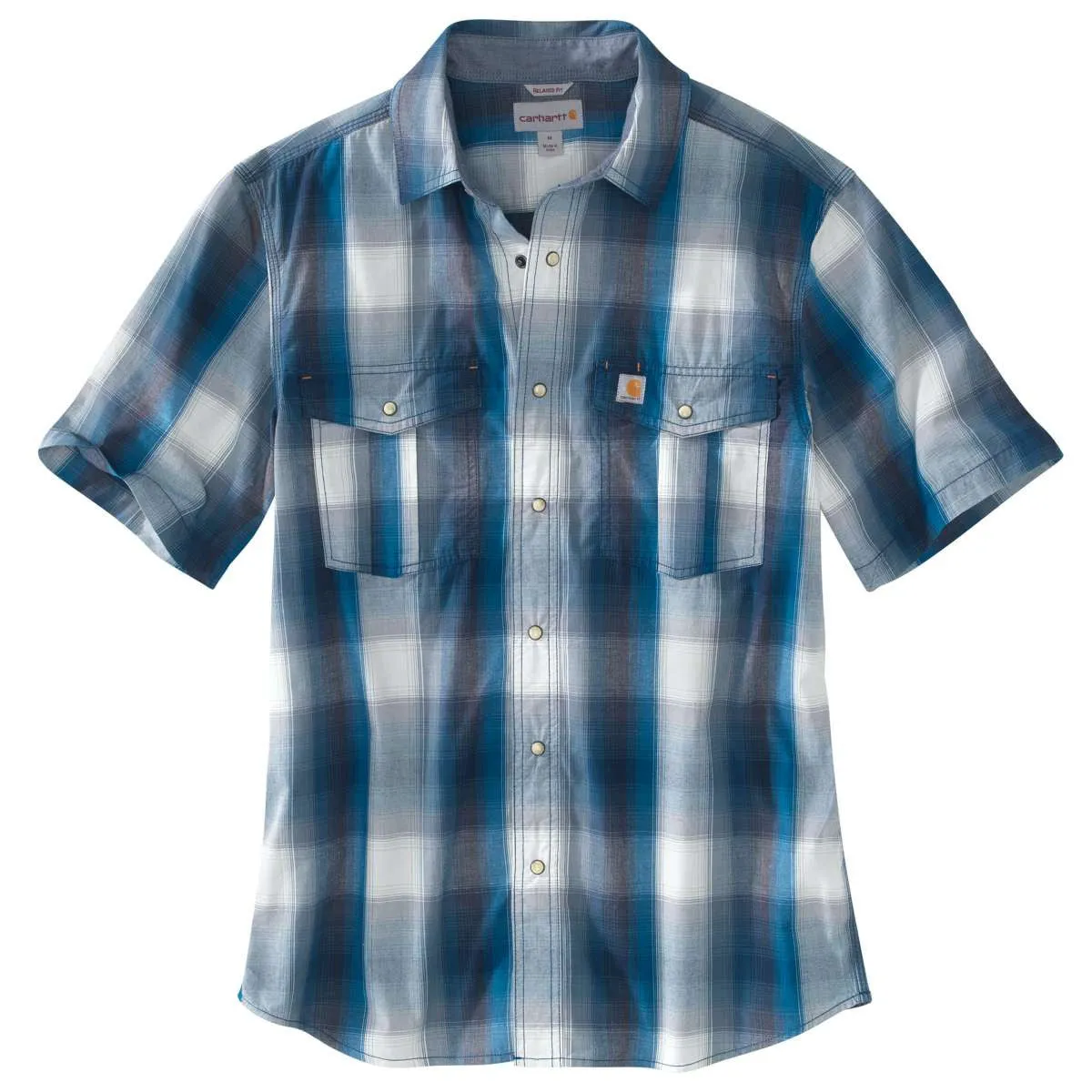 Carhartt Men's Island Blue Bozeman Short Sleeve Shirt