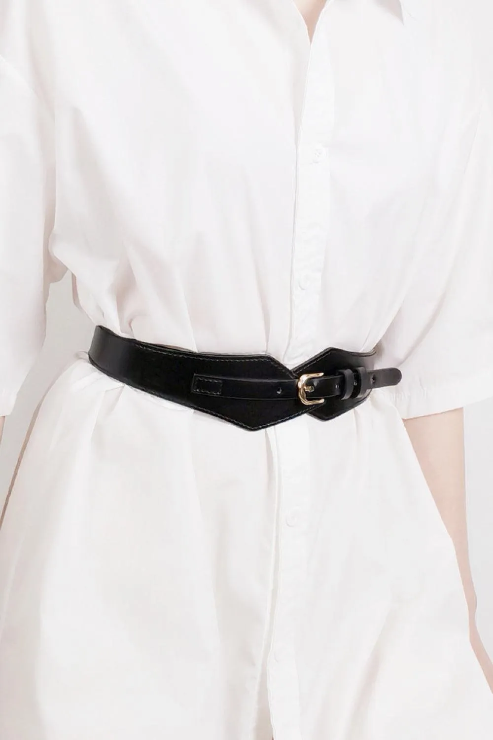 Chic Geometric Buckle Waist Belt for Fashion-Forward Looks