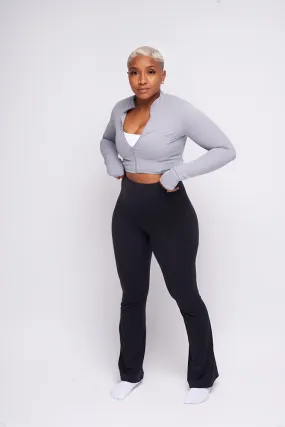 Cloud Grey Cropped Mini Jacket PRESALE