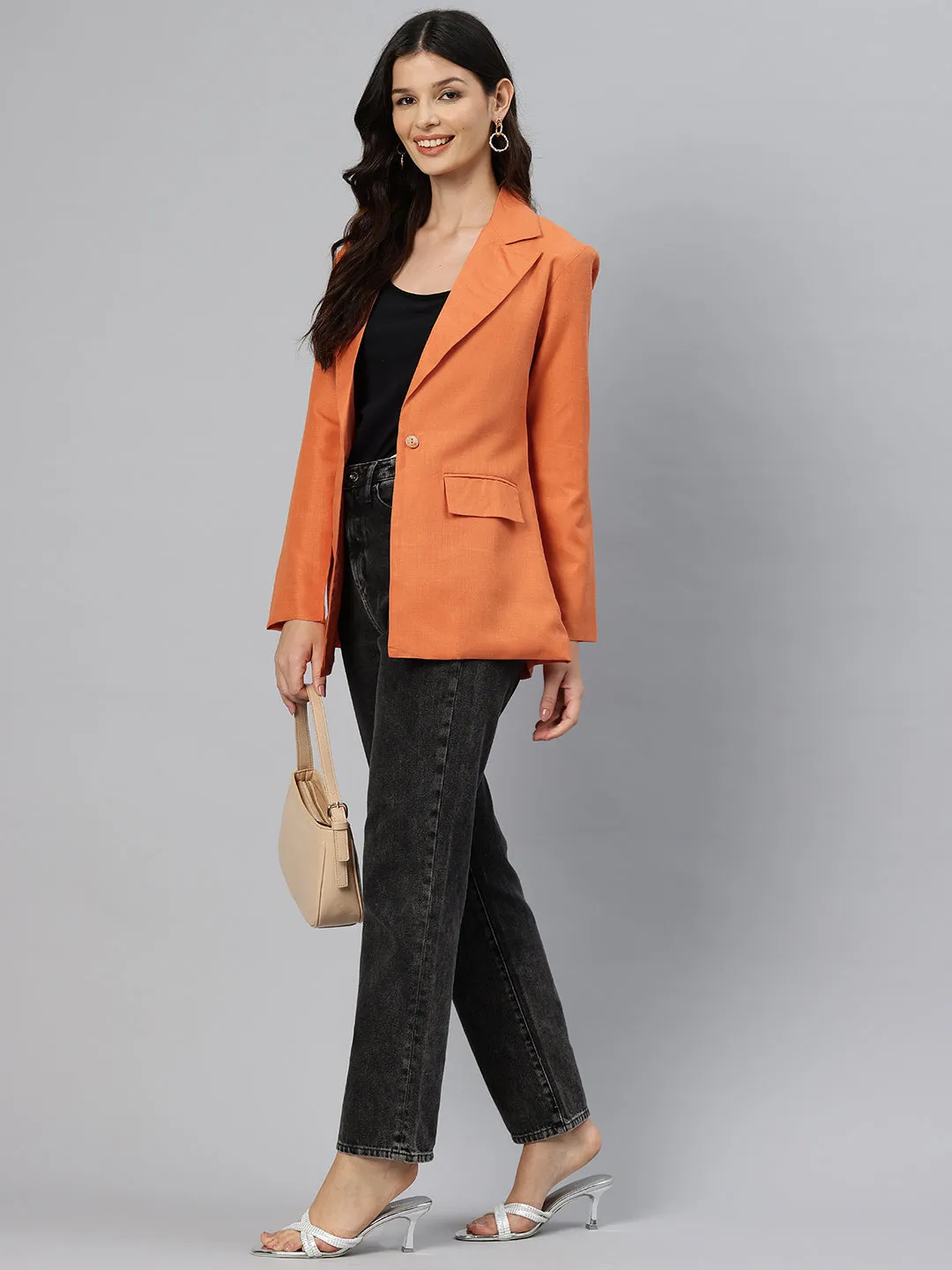 Cottinfab Single-Breasted Formal Blazer