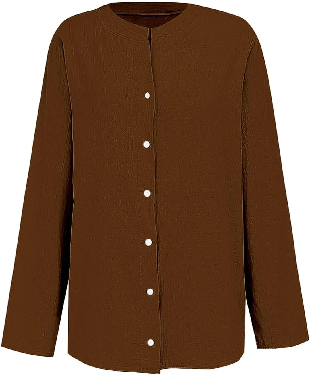 Cotton Line Shirts for Women Long Sleeve Lapel Button Down Tops Summer Loose Causal Sun Shirts Light Workout Outfits