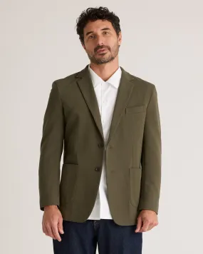 Cotton Pique Knit Blazer
