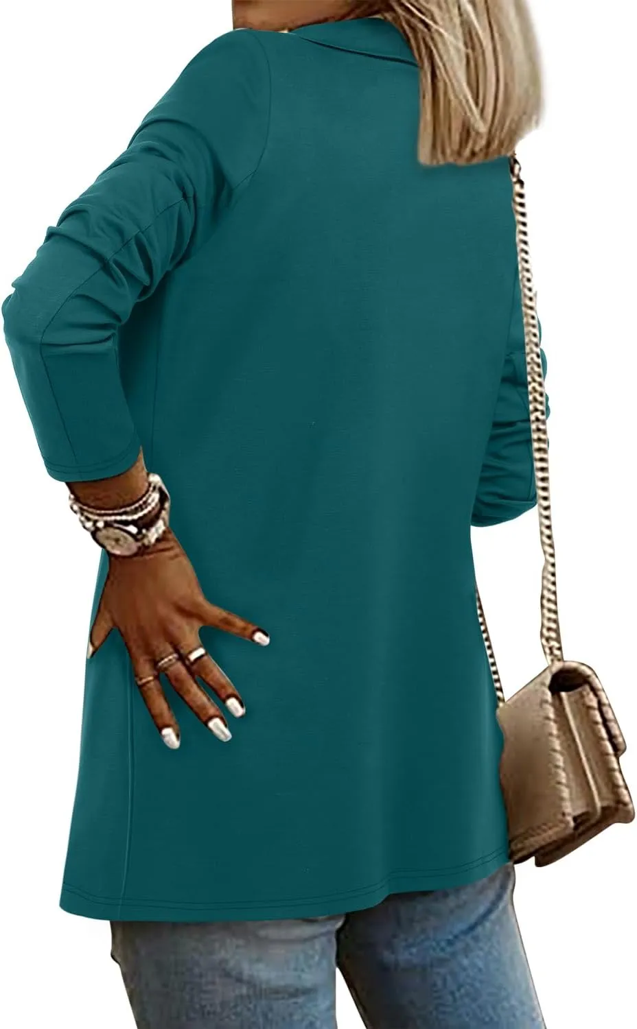 CRAZY GRID Women Casual Blazer Fashion Lightweight with Lined Professional Work Office Suit Jacket