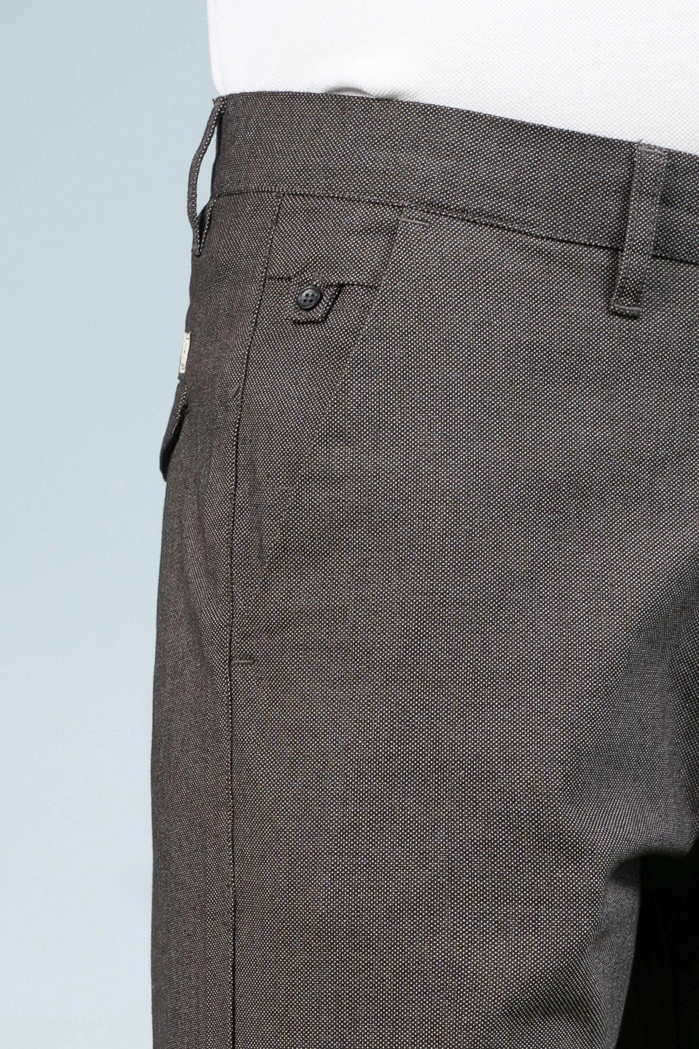 CROSS POCKET TEXTURED PANT CHARCOAL