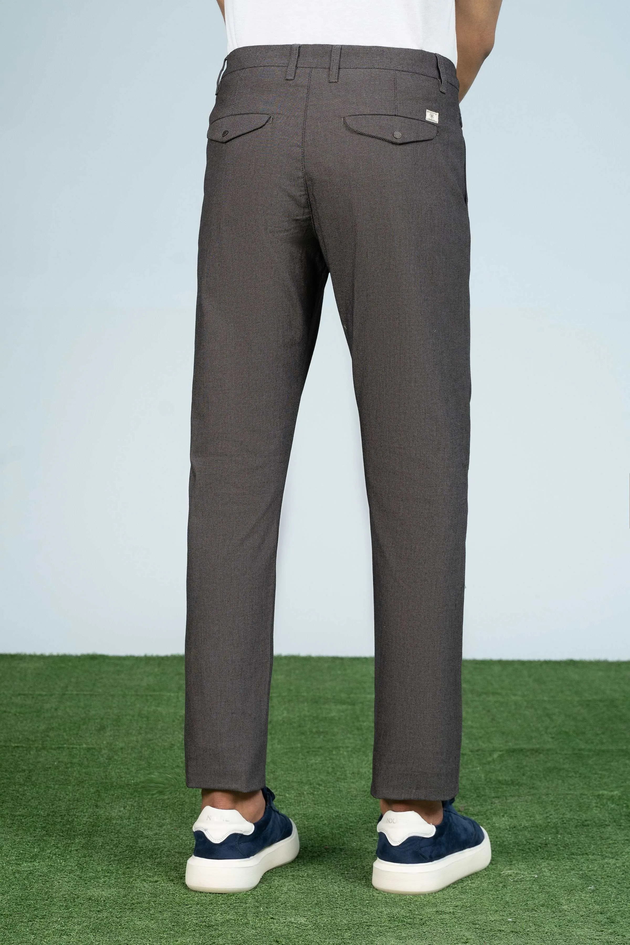 CROSS POCKET TEXTURED PANT CHARCOAL
