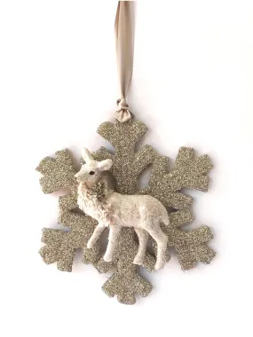 Dancer on Snowflake  - Dove, Silver