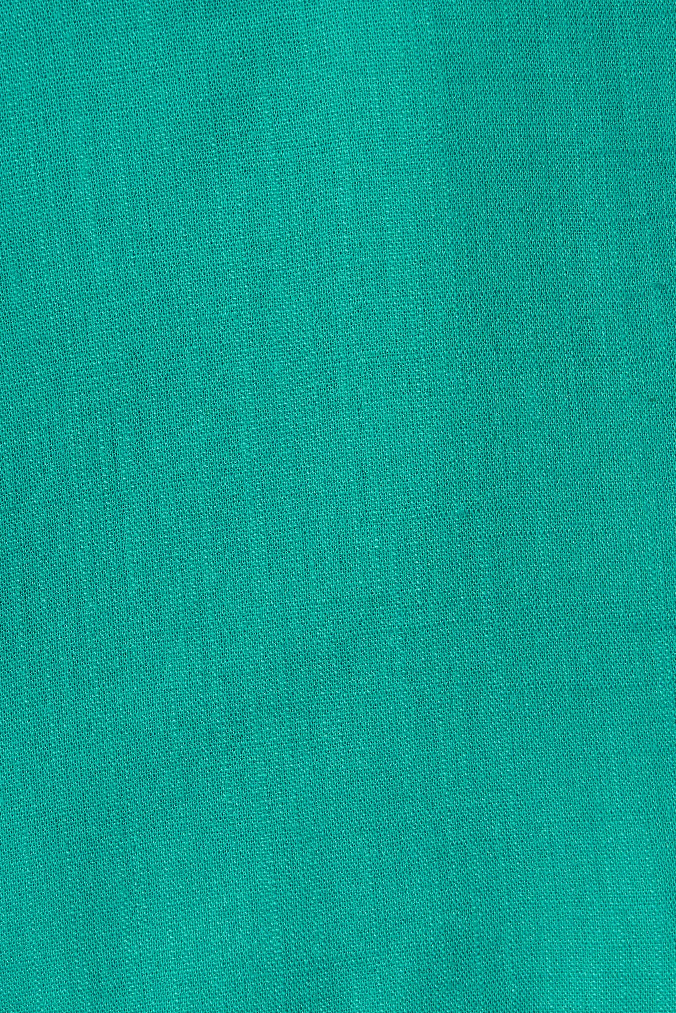 Deborah Blazer In Aqua Linen Blend