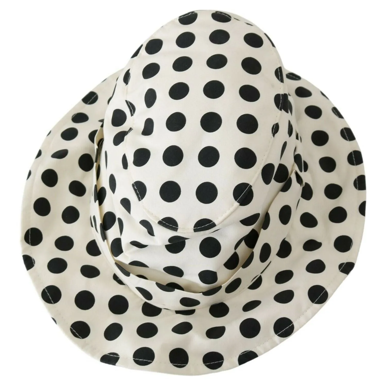 Dolce & Gabbana Chic Black Polka Dot Trilby Hat