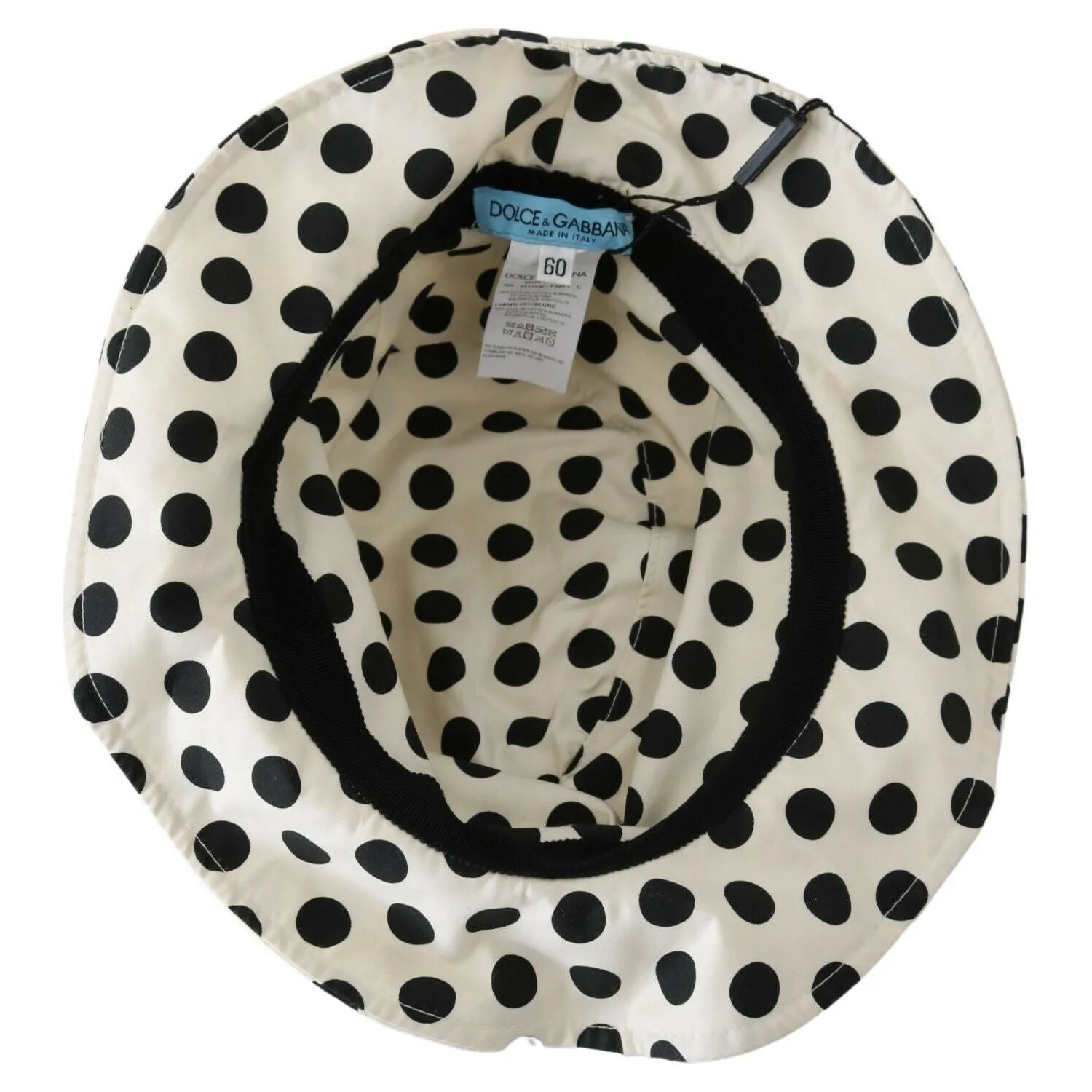 Dolce & Gabbana Chic Black Polka Dot Trilby Hat