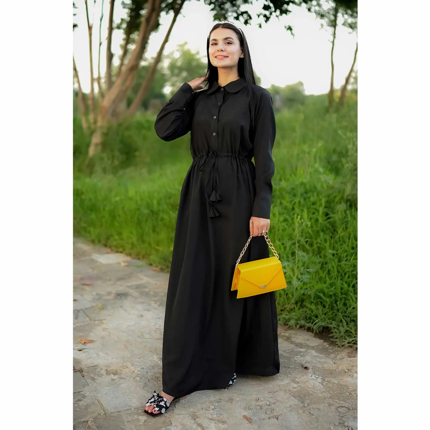 Elegant Maxi Abaya (Black)
