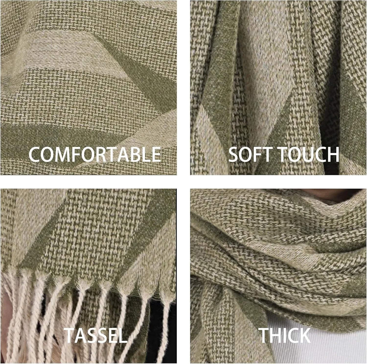 Elegant oversized shawl scarf Cashmere feel blanket scarf