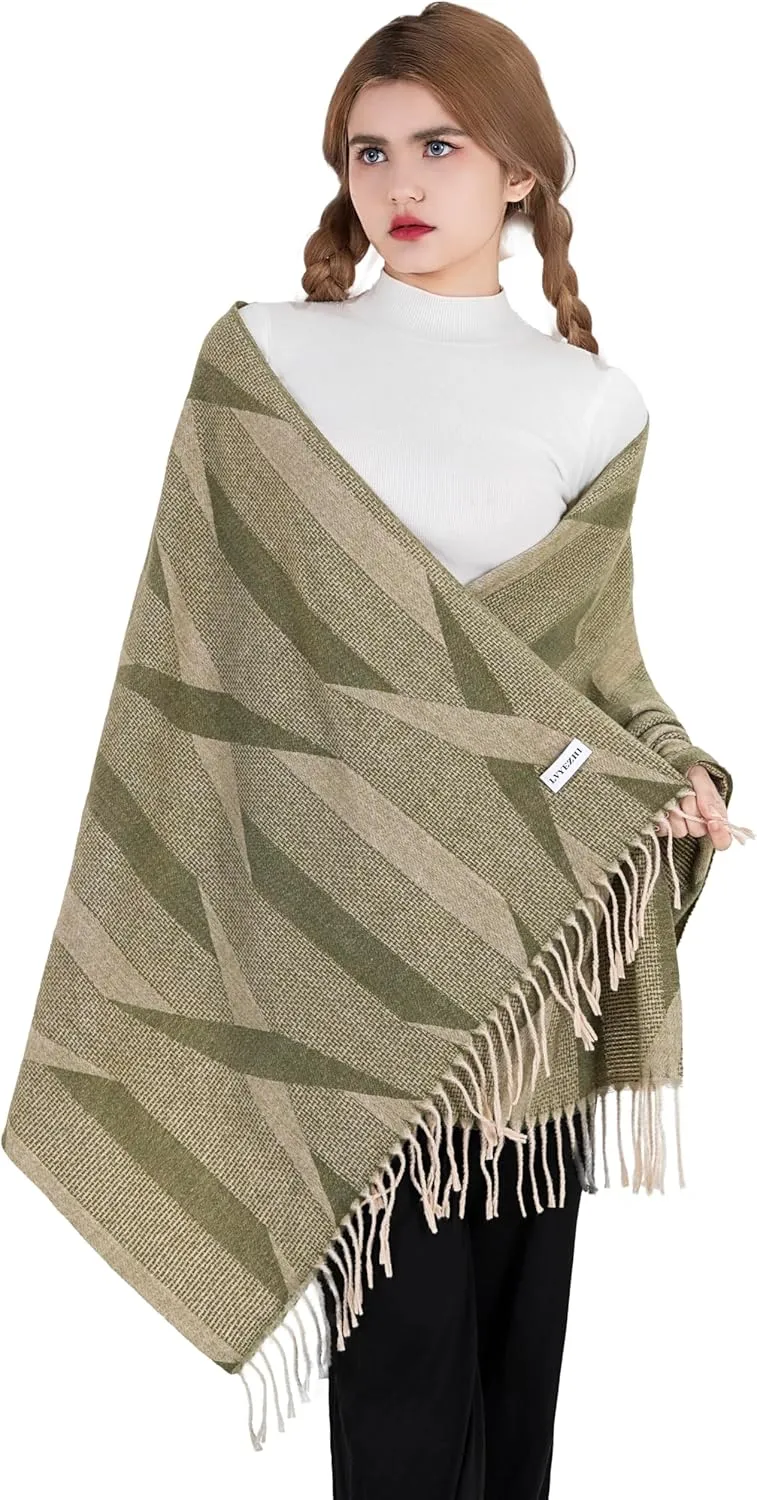 Elegant oversized shawl scarf Cashmere feel blanket scarf