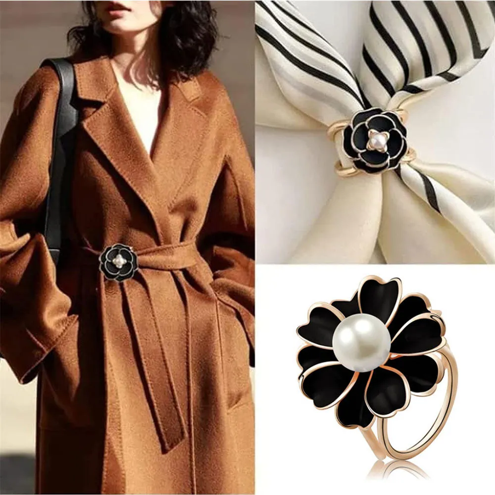 Elegant Scarf Buckle Ring Clip Holder Women Ladies Jewelry Gifts