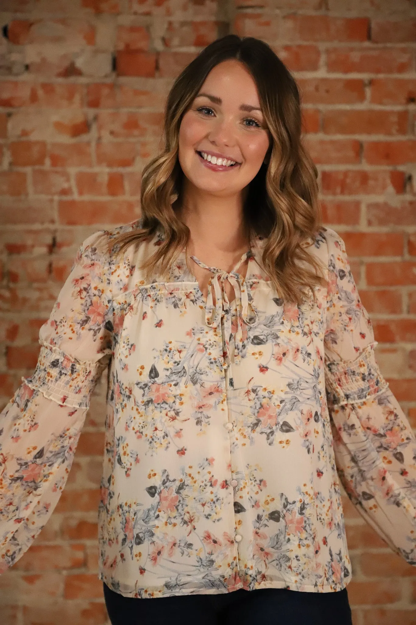 Floral Dreams Long Sleeve Blouse