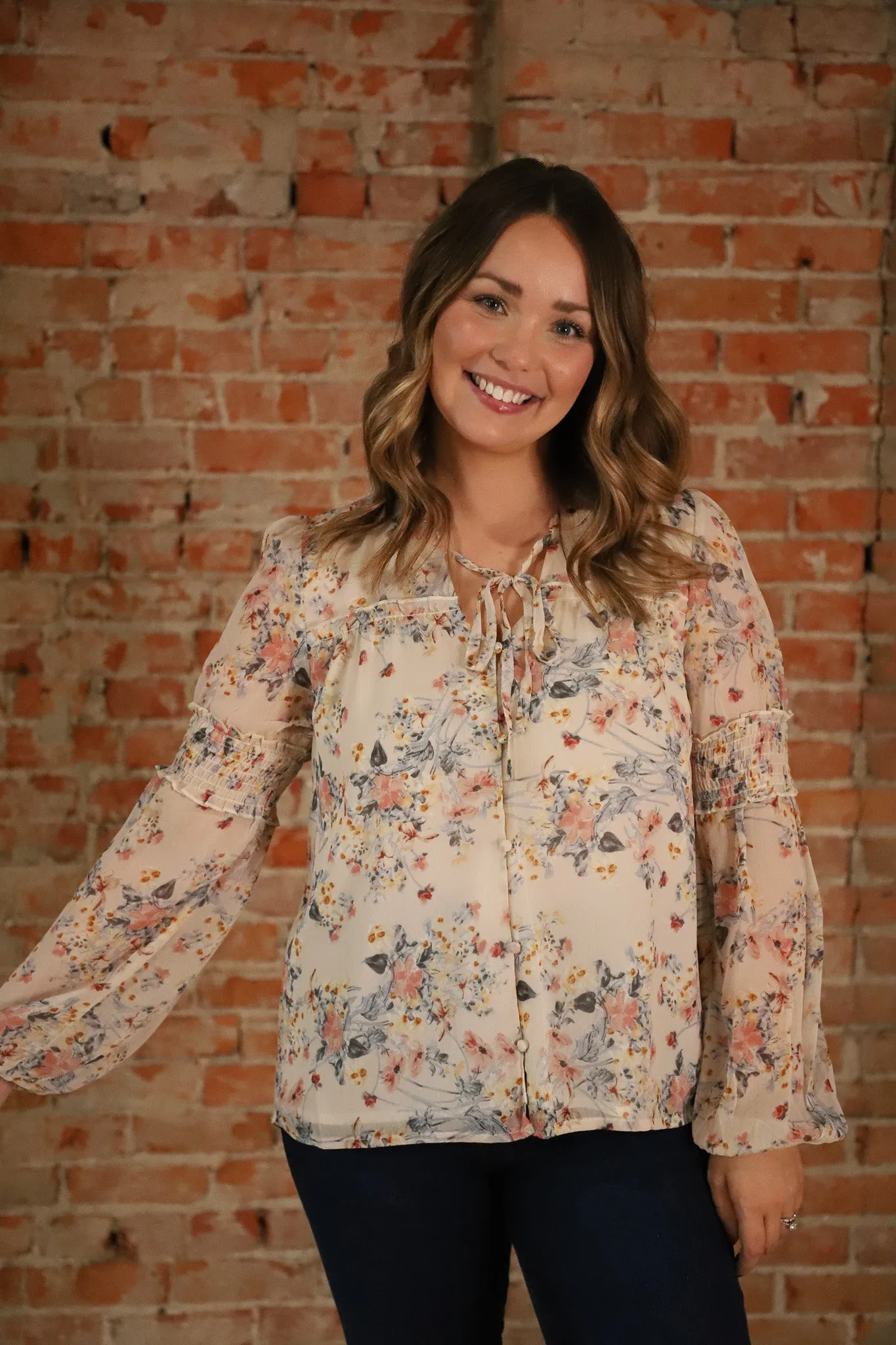 Floral Dreams Long Sleeve Blouse