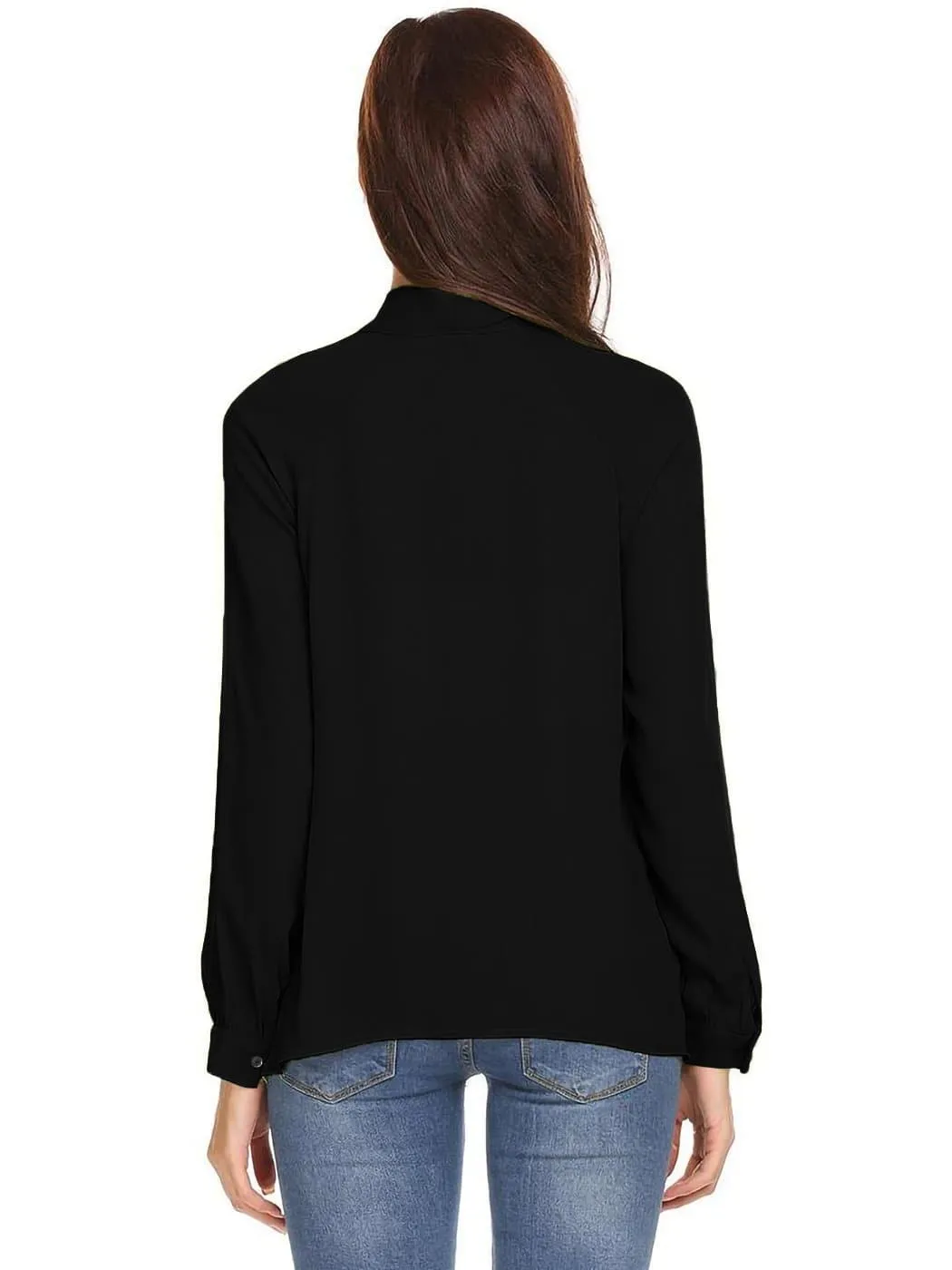 Flowy Chiffon Bow Blouse