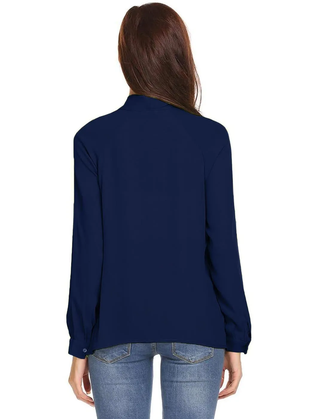 Flowy Chiffon Bow Blouse