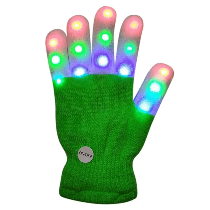 Full Finger LED Rave Gloves