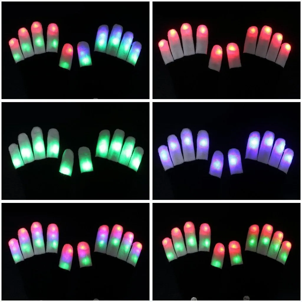Full Finger LED Rave Gloves