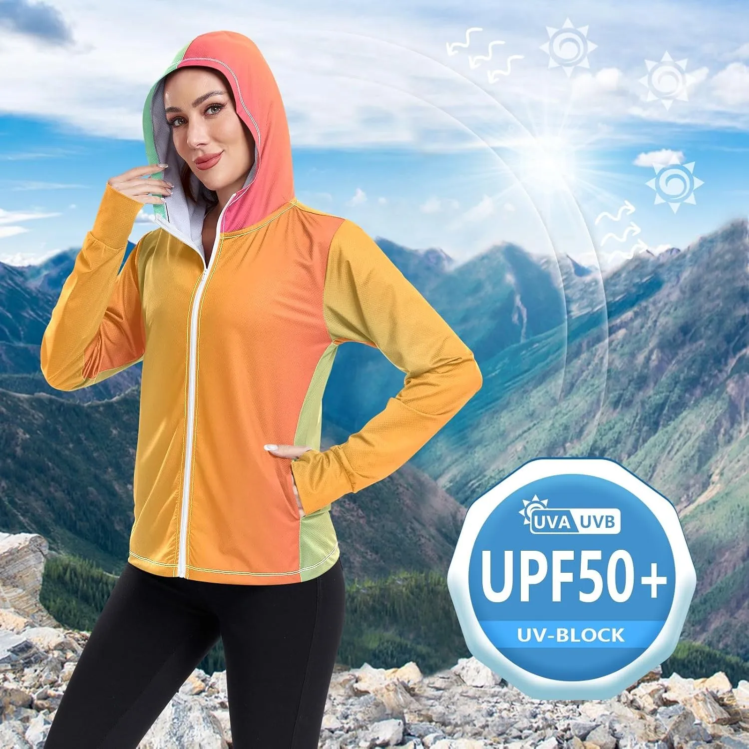 GAIGEO Dark Magenta Zip Athletic Jacket Women, UPF 50 UV Protection Shirt Women, Breathable Light Travel Shirt for Women, S