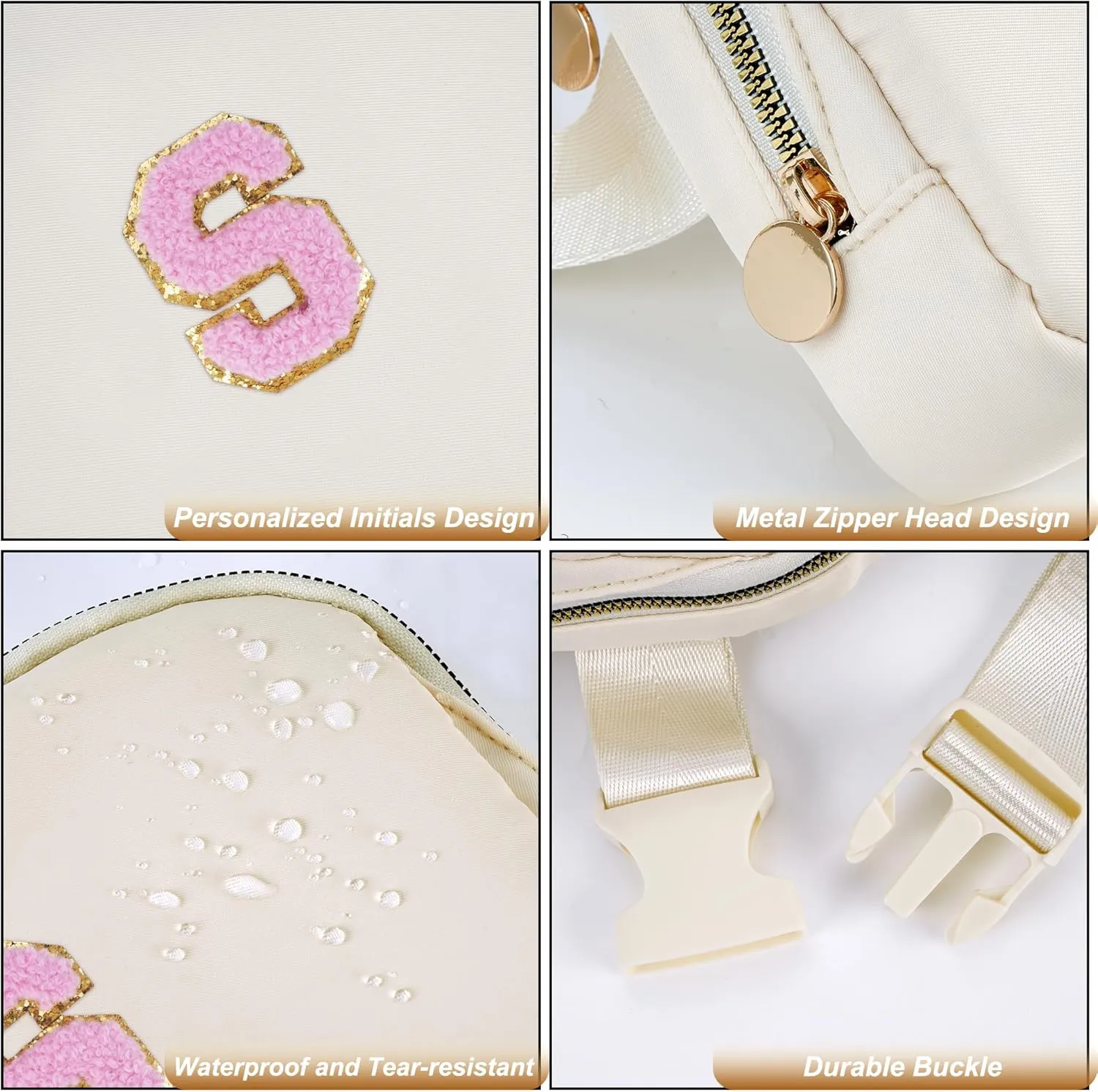 Gifts for Girls Teens Kids - Birthday Gifts for Daughter Sister Her,Travel Essentials,Teen Girl Essentials,Waist Packs Cute Teen Trendy Stuff Belt Bag Crossbody Bag | Cream,S