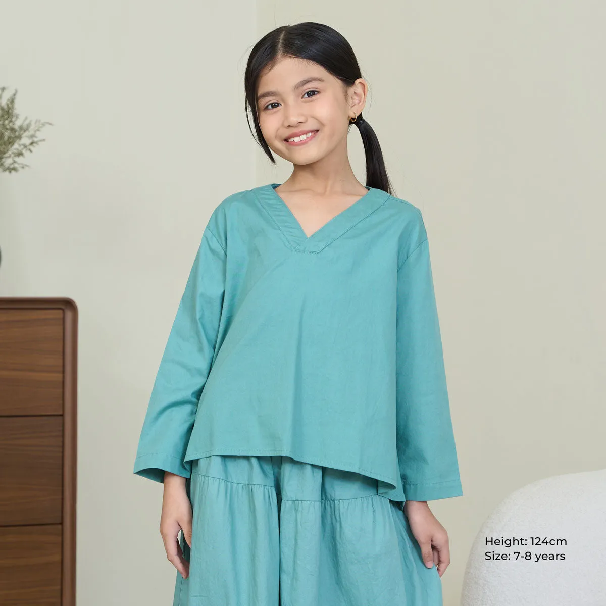 Girl V-Neck Flowy Blouse
